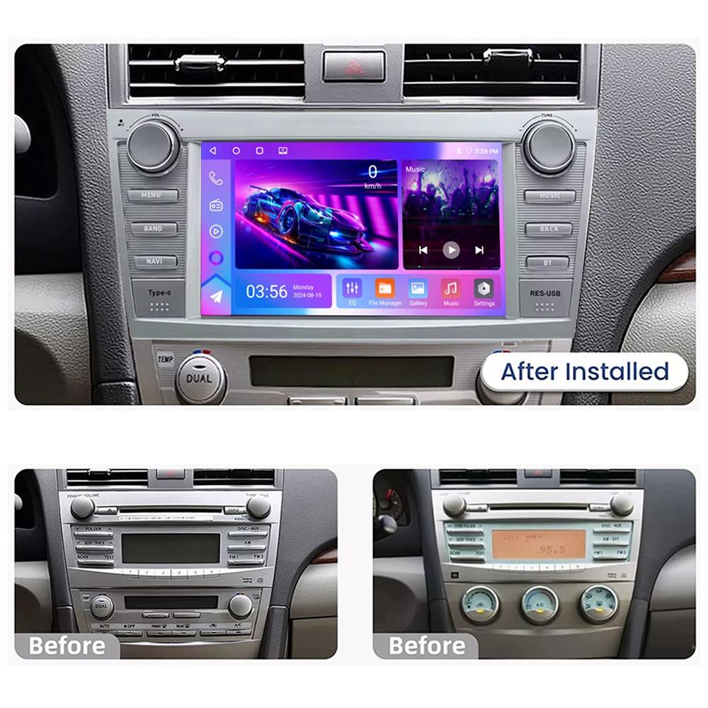 Autorádio 2Din Android 8PALCOVÉ Pro Toyota Camry XV40 2006-2011 Carplay Multimediální Přehrávač Stereo Autoaudio Hlavní Jednotka Navigace GPS 1+32GB