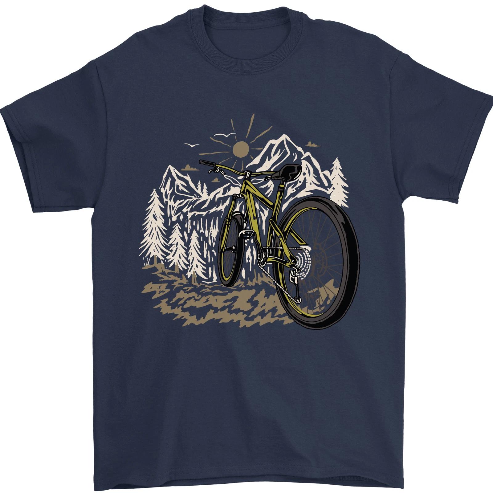 Mountain Bike Bicycle Cycling Cyclist MTB Mens T-Shirt 100% Cotton 4XL