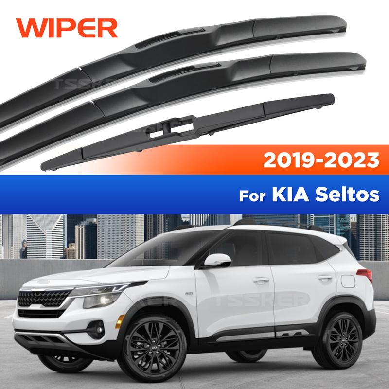 Front & Rear Wiper For KIA Seltos - Wiper Blades Windshield Windscreen Window Brushes 24"+18"+11"