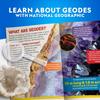 National Geographic Crack Open 15 Geodes and Explore Crystals with NATIONAL GEOGRAPHIC [National Geographic] [Product]