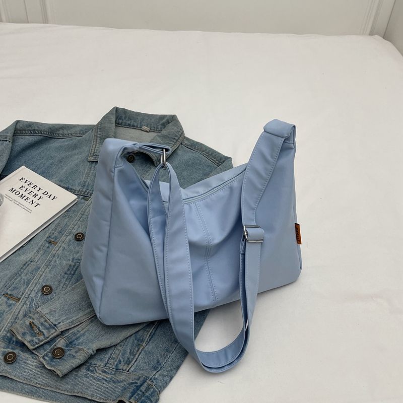 

Bag Female Nylon Casual Class Work Clothing Canvas Bag Blue without ornaments