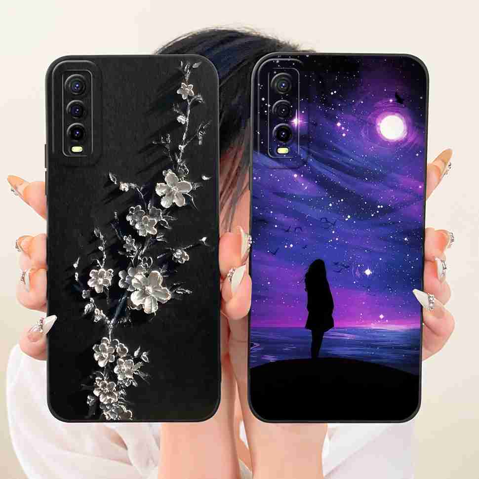 For vivo Y70s 5G Case Luxurious Flower Cartoon Silicone Back Cover For Vivo Y 70s Y51s Y51S V2002A Shockproof Phone Cases Fundas