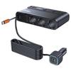 Divisor de Tomada de Isqueiro de 3 Tomadas para Carro, Adaptador Carregador de Carro 9 em 1 com 2x PD3.0 + Carga Rápida QC, 228W 12V/20V, Interruptores Independentes DC para Todos os Carros