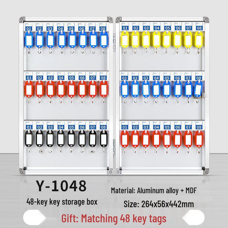 Wall-Mounted Key Management Cabinet with Password Lock for Real Estate and Car Keys.