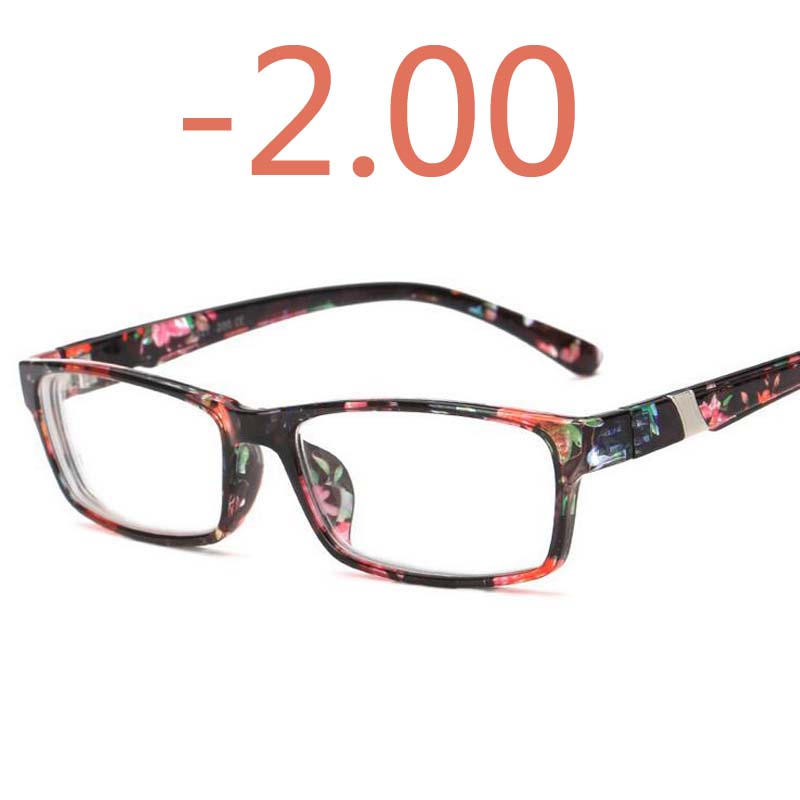 -1 -1.5 -2 -2.5 -3 -3.5 -4 -4.5 -5 -5.5 -6.0 Plastic Frame Resin Lens Finished Myopia Glasses Men Women Shortsighted Eyeglasses