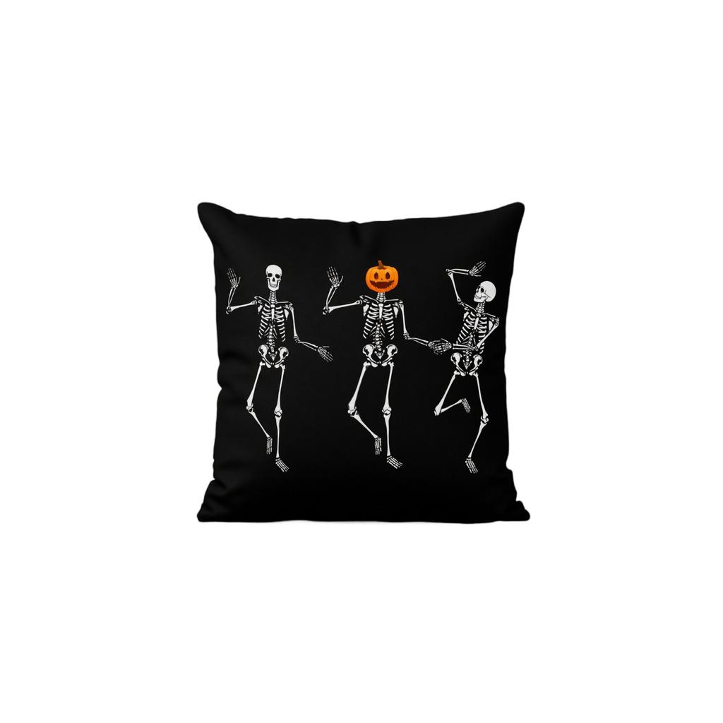 Halloween Skeleton Decorative Pillow Cover 45x45cm Party Home Sofa Cushion Case Seasonal Holiday Decoration Without Insert