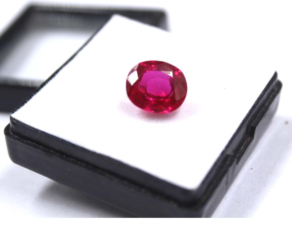 7.40 Carat Valentine Sale Certified Red Ruby Burma Cushion Shape Loose Gemstone SN314