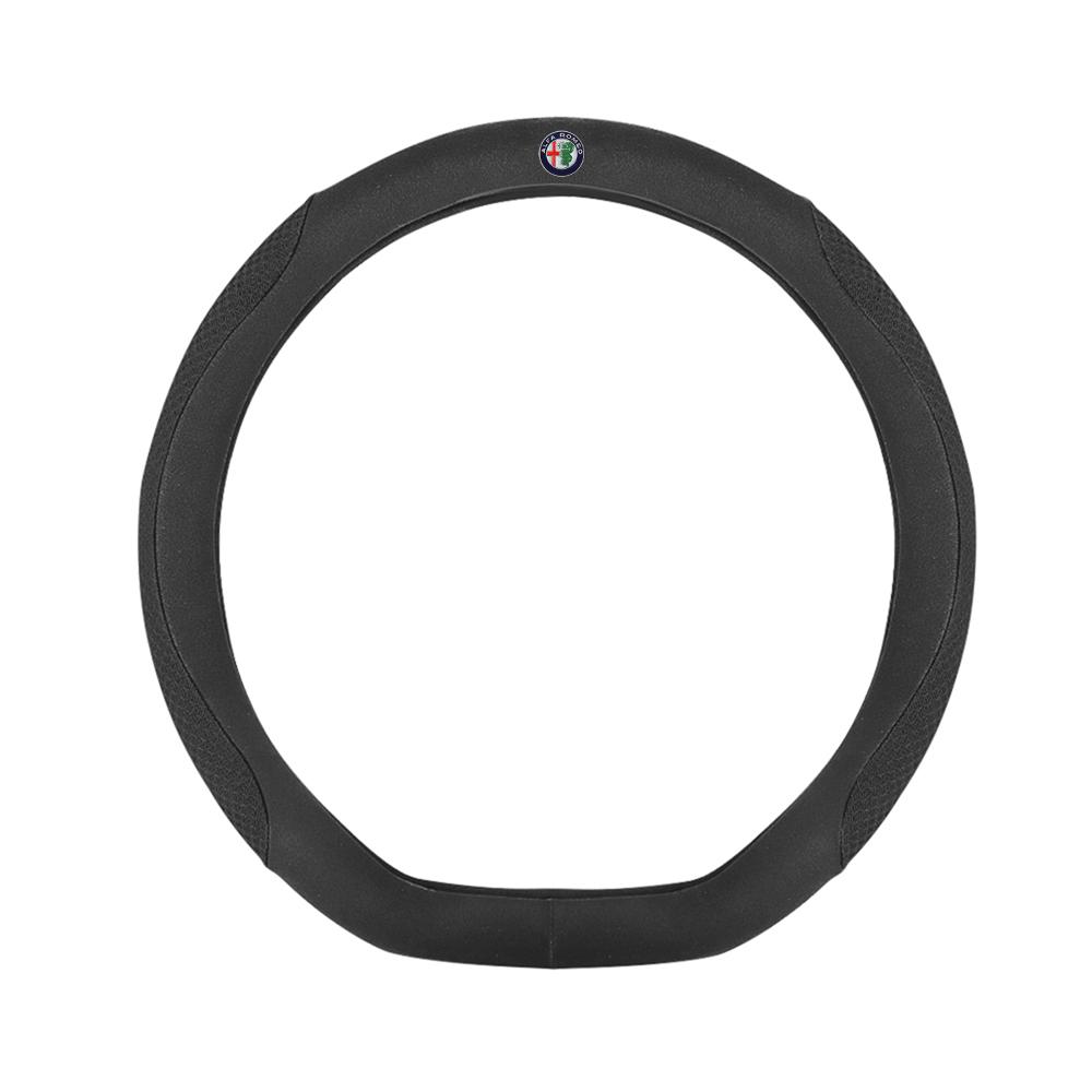 37-38cm Suede Leather Anti-Slip Car Steering Wheel Cover Protection Cover For Alfa Romeo Giulietta 159 147 Sportiva Accessories