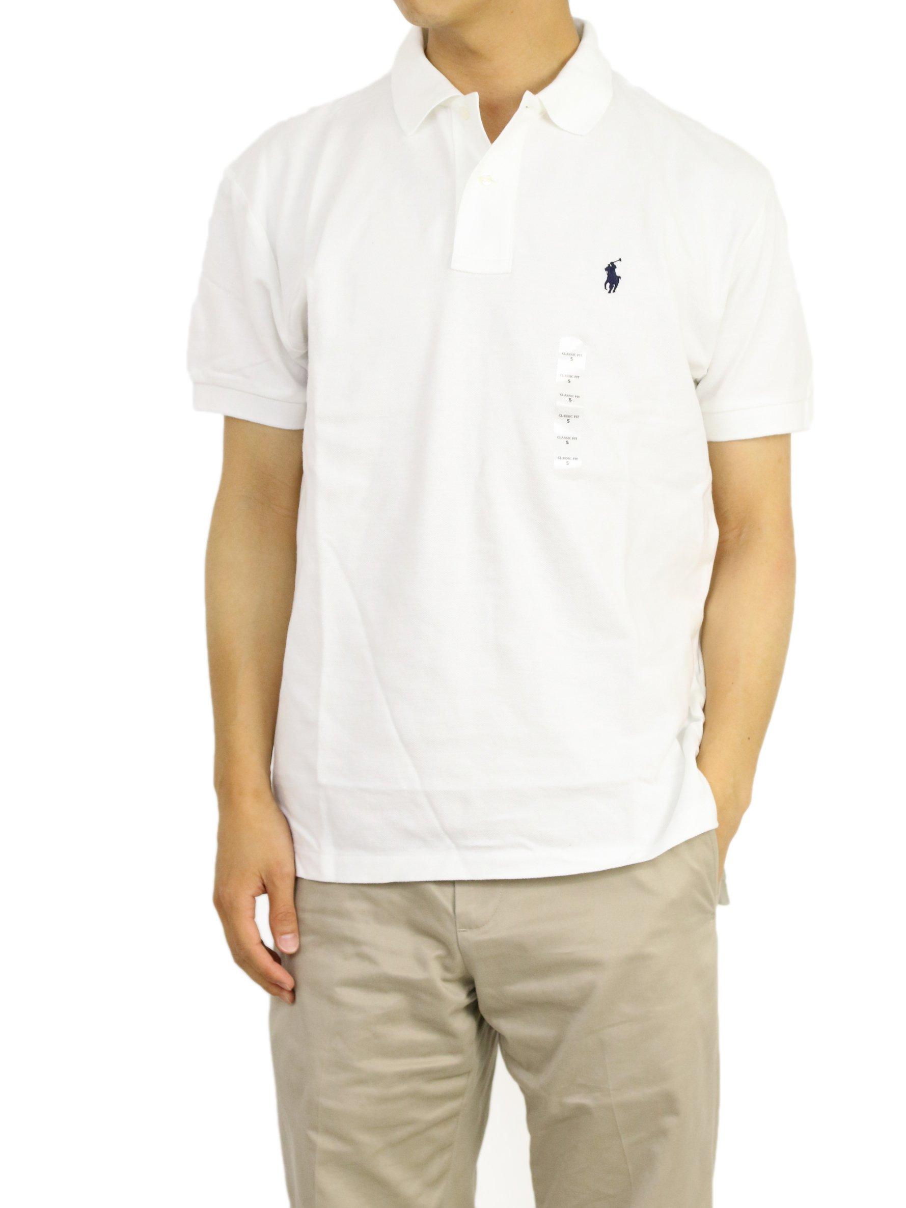 

POLO Ralph Lauren Classic Fit Polo CLASSIC FIT White Men s Shirt, 0105325, [Used] белый