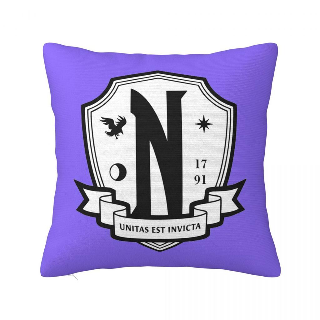 Nevermore Academy Crest (clean) Square Pillowcase Cushion Cover Pillow Case Throw Pillow Cover for Home Sofa Living Room