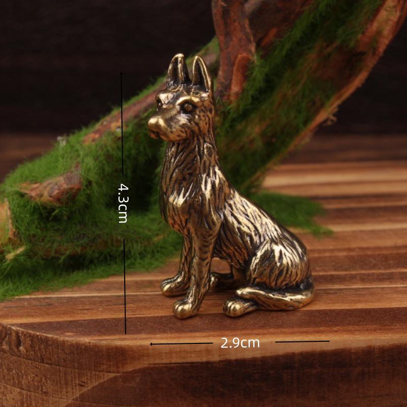 Messing Tierkreiszeichen Mini Ornamente Set – Chinesisches Retro Handwerk, Kleine Bronze Ware.