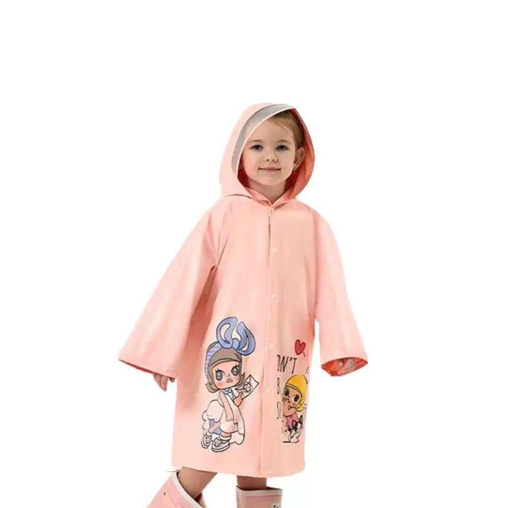 Children's Raincoat for Girls, Kindergarten Kids, with Backpack Space, Waterproof Rain Poncho for Older Kids, New Model