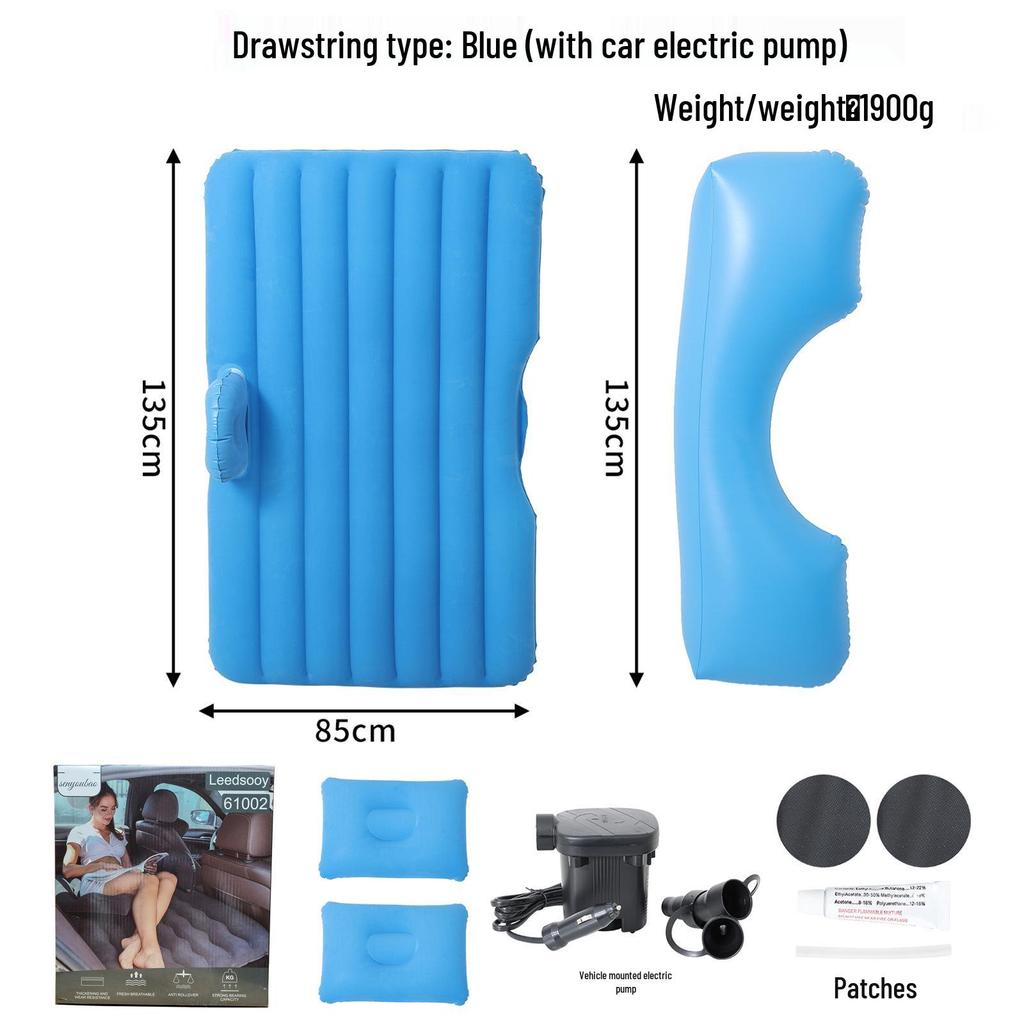 Inflatable PVC Flocked Car Back Seat Mattress