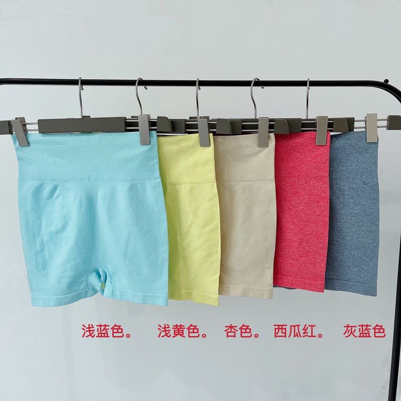 

Fashion Seamless High Elastic Running Aerobics Sports Quick-Drying Shorts Hip Raise High Waist Shorts Female Summer Fitness Yoga Pants Light Blue L/XL