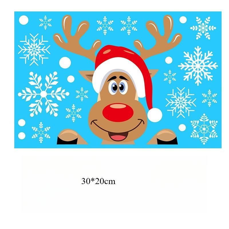 Christmas Window Stickers Xmas Tree House Snowflake Glass Decal Merry Christmas Decoration Home Navidad Gifts Noel