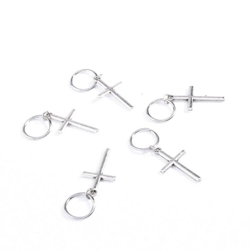 

5/10 шт./упак., разные стили, подвески для волос, коса, дреды, бусины, зажимы, манжеты, кольца, ювелирные изделия cross 5pcs серебряный