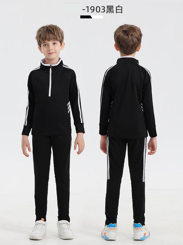 Großhandel Herbst- und Winter-Kinderjacken, langärmelige Anzüge mit halbem Reißverschluss, Herren-Fußballuniformen, Trainingsuniformen und Auftrittsuniformen
