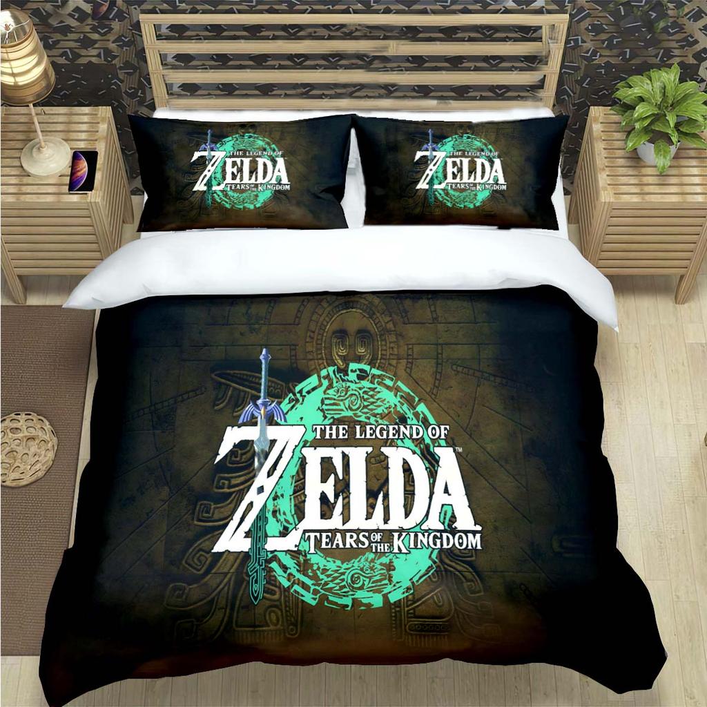 Comforter Fashion Classic Exciting Game Z-Zelda Print Bedding Sets Bed Supplies Set Bed Comforter Set Bedding Set Luxury Gift
