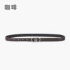 Lychee Pattern First Layer Cowhide Women'S Genuine Leather Women'S Belt Casual Pants Jeans Thin Two-Sided Belt Available
