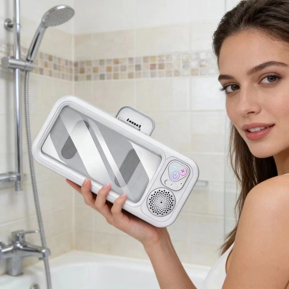 Anti-Fog Long Playtime Wireless Shower Speaker Waterproof Bathroom Phone Case Speaker Bathroom