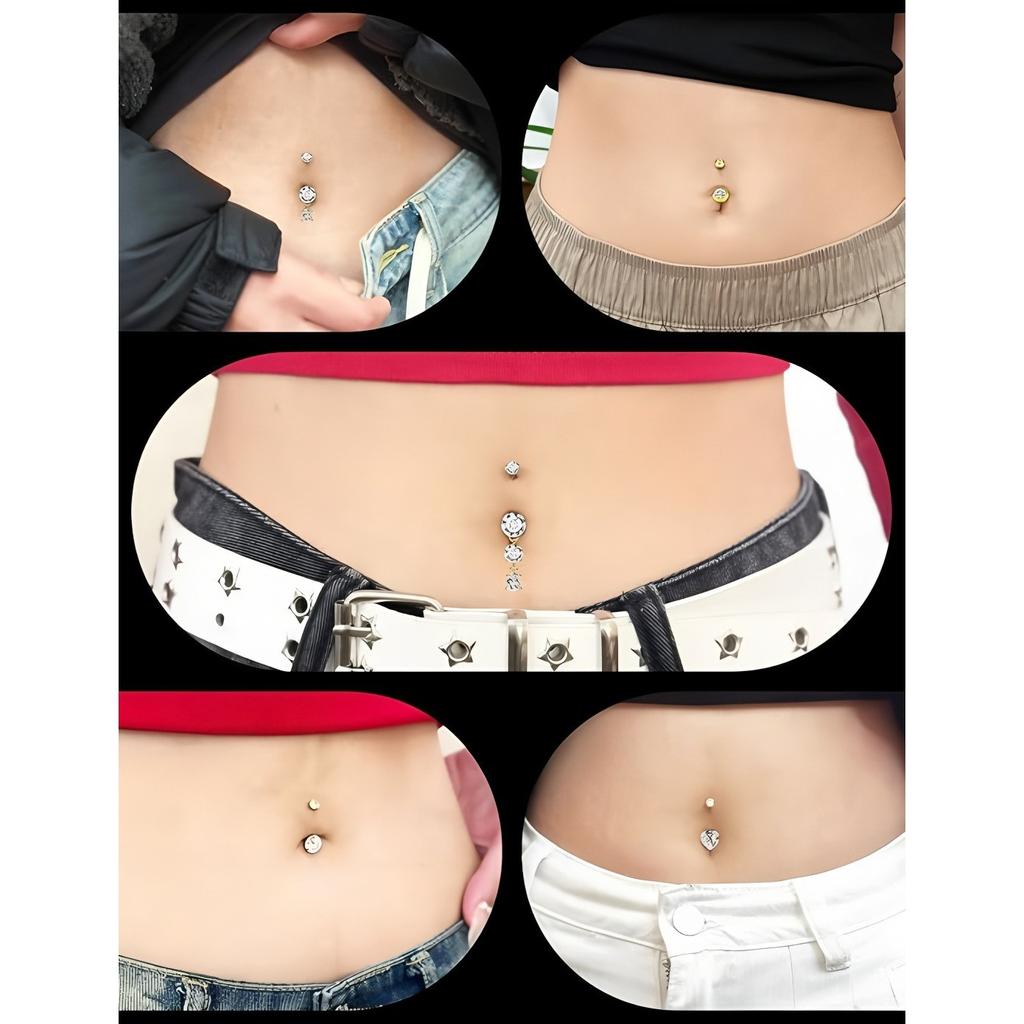 Multi-Style Stainless Steel Trendy Unisex Umbilical Navel Piercing Accessories for Wedding Birthday Anniversary