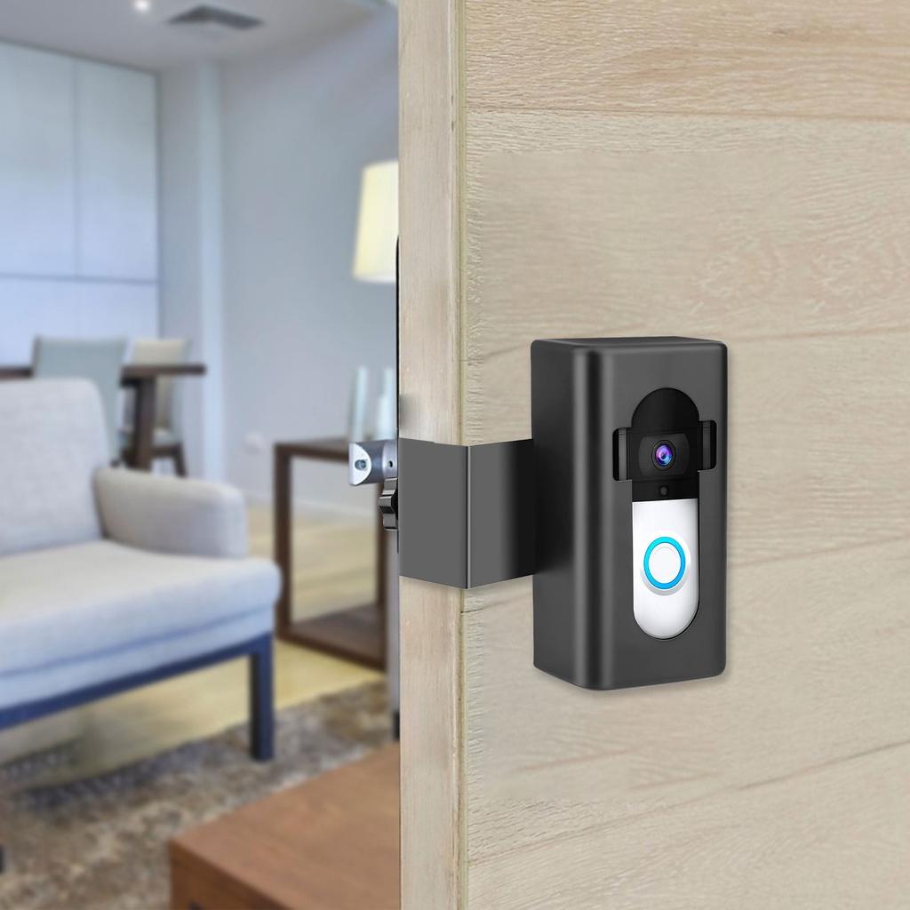 MERILER Adjustable Anti-Theft Video Doorbell Bracket - Universal Clamp Mount for Security Doors, No Drilling Required