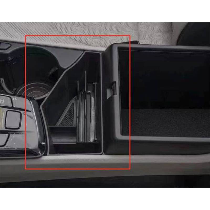 Car Front Center Console Armrest Storage Box Organizer Tray Holder Fit for Kia Sportage NQ5 -2024 RHD Black