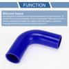 X AUTOHAUX 1 Piece Blue 90 Degree Silicone Hose Inner