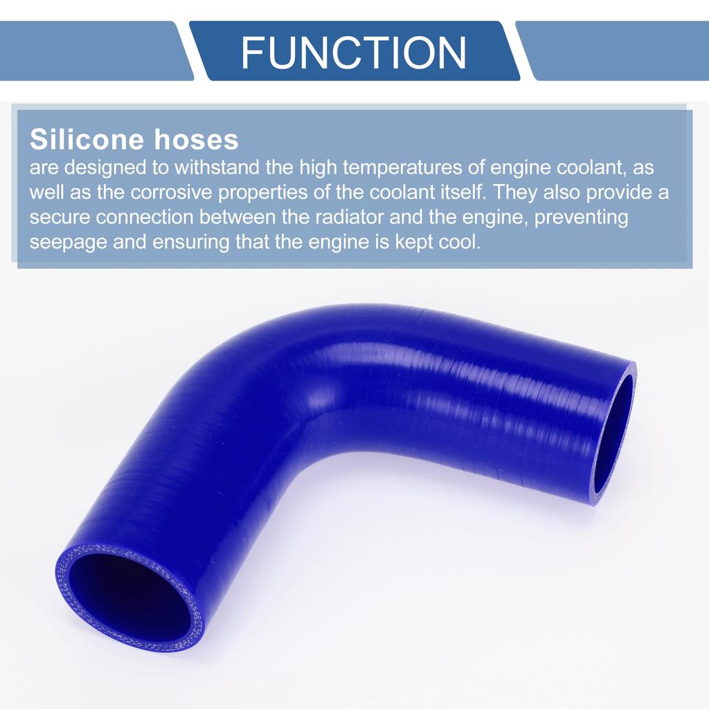 X AUTOHAUX 1 Piece Blue 90 Degree Silicone Hose Inner