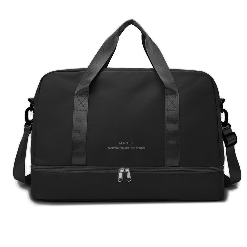 Ladies Large Capacity with Shoe Compartment Simple Casual Portable Travel Bag Dry and Wet Separation Sports Training Fitness Bag