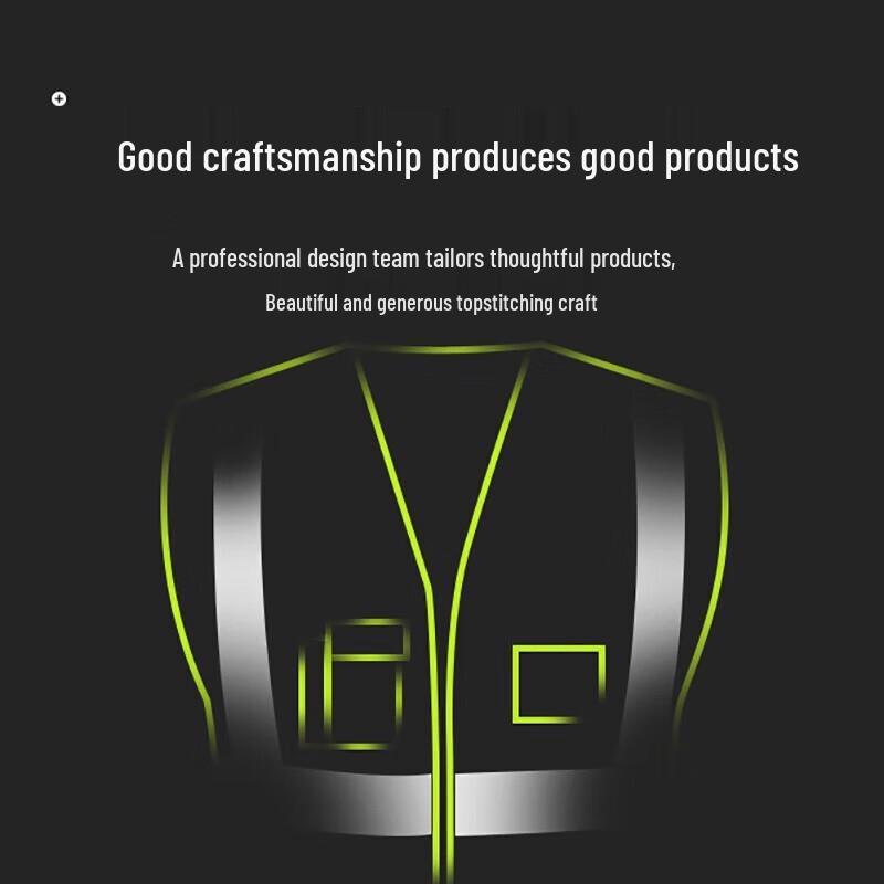 Reflective Safety Vest with Multiple Pockets