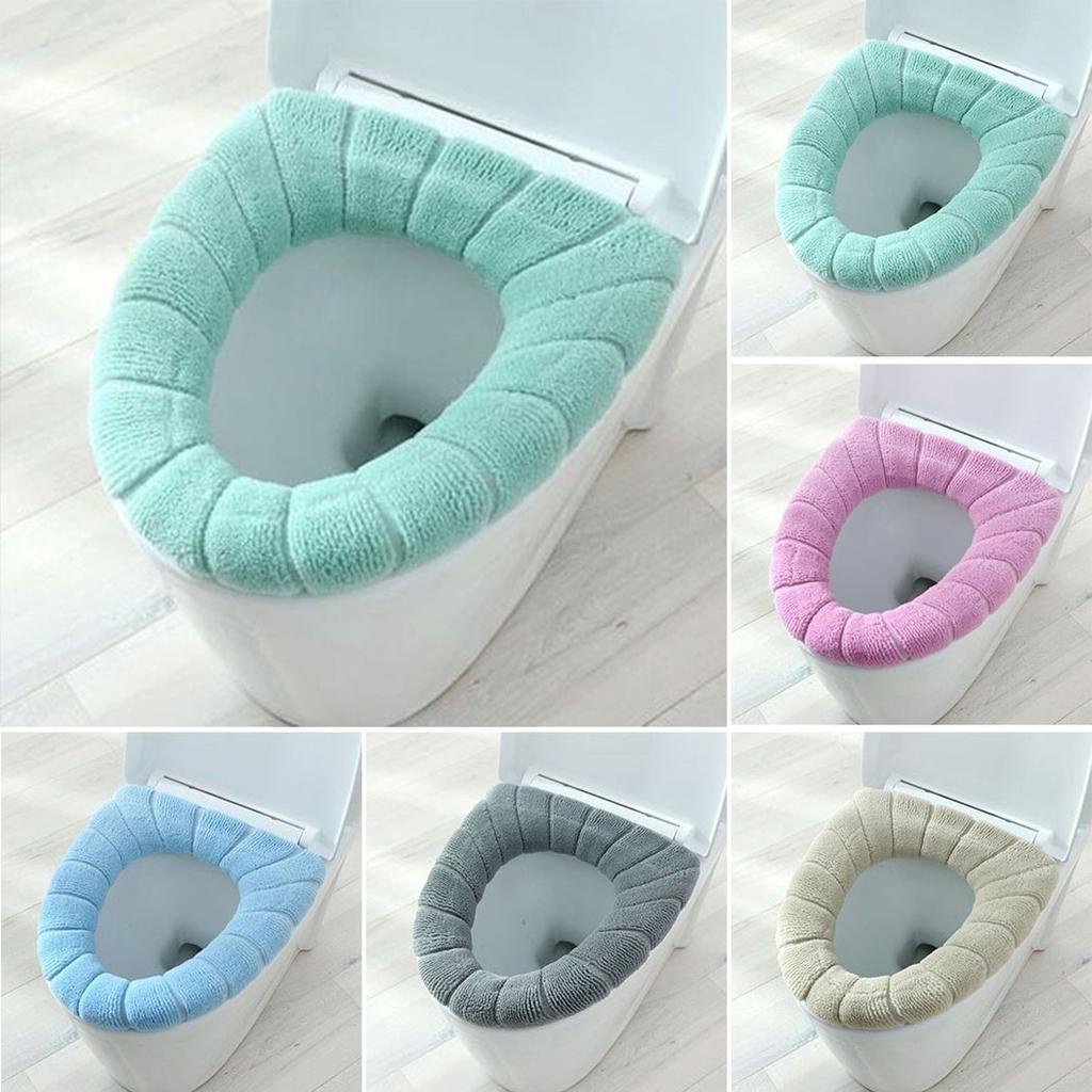 Keep Your Toilet Seat Warm and Cozy Soft and Stretchable Cushion Pad