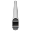 Clothes Rod 2 pcs Silver 316 x 15 x 29 mm Aluminium Alloy