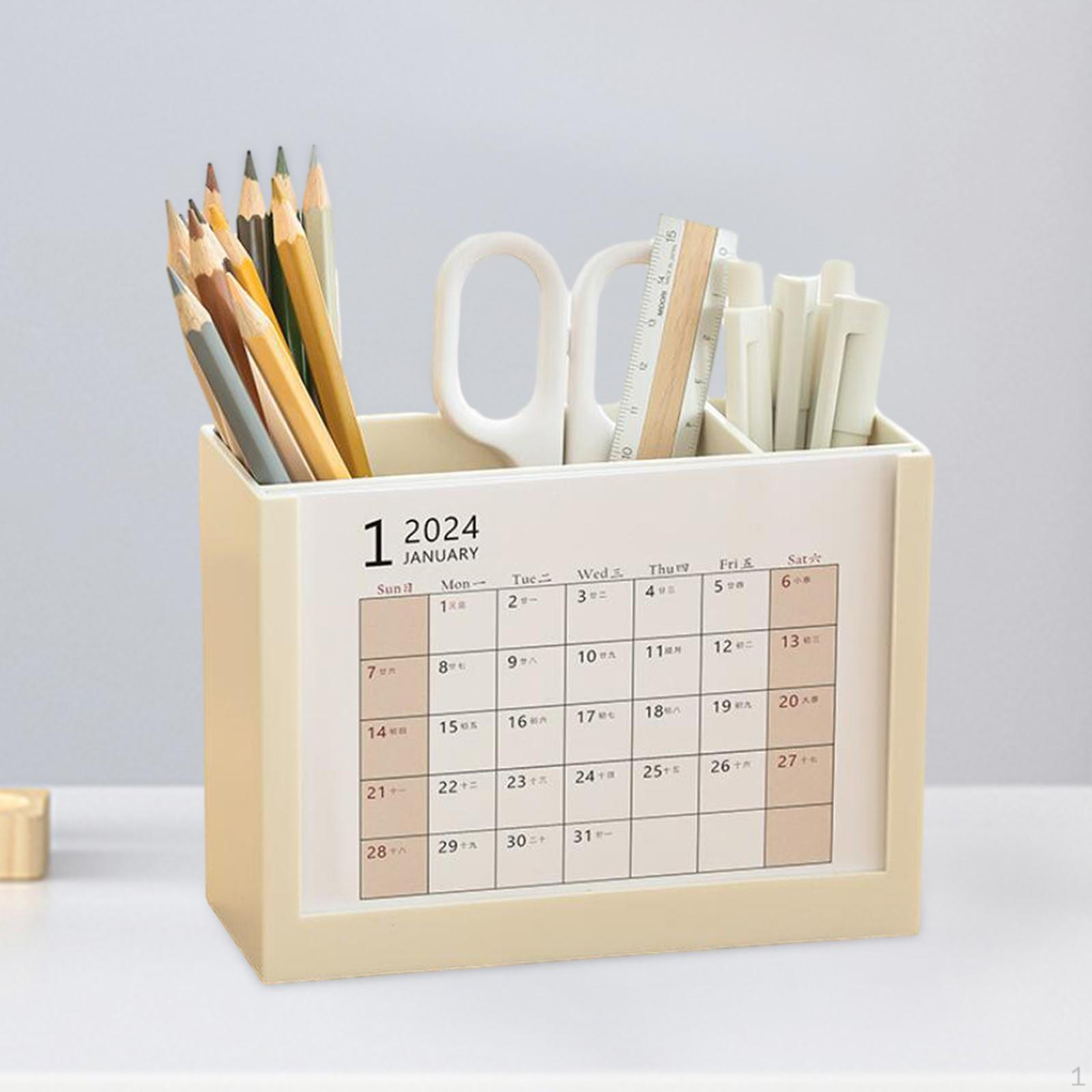 Настольный календарь на 12 месяцев с аксессуарами для держателей для ручек Персональный ежедневник для белый 949₽