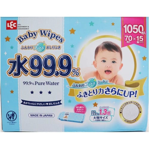 Wholesale Japan 3-Month Warranty [Made In Japan] 99.9% Water Baby Wipes, 70 Wipes X 30 Packs (2100 Sheets), Additive-Free, Moisturizing Hyaluronic Aci