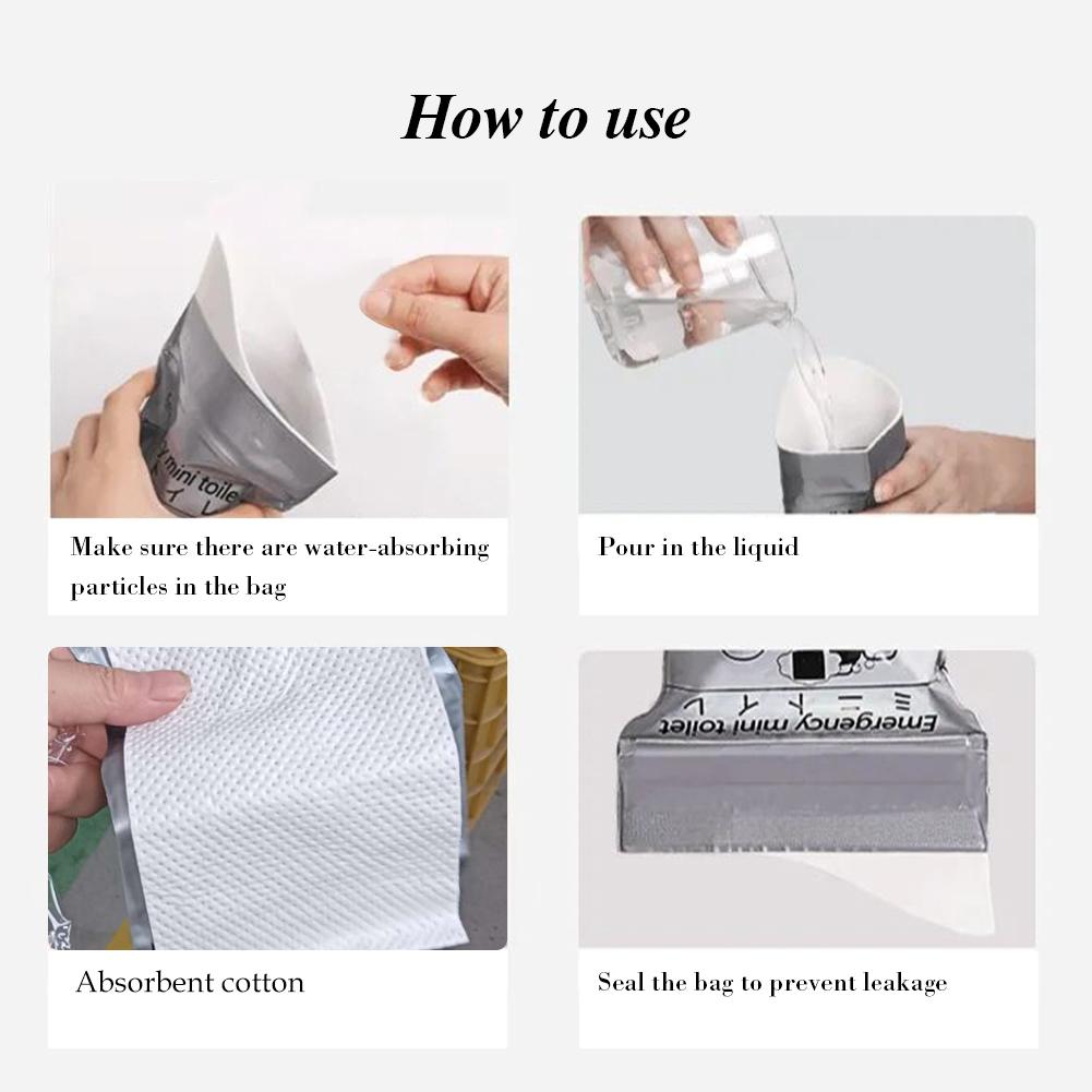 50-1PCS Camping Pee Bags Outdoor Emergency Urinate Bag Disposable Travel Mobile Toilet Portable Urinal Bag for Female Baby Male