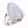 Natural Rainbow Moon Stone Gemstone Handmade 925 Sterling Silver Ring S.7 A6L91