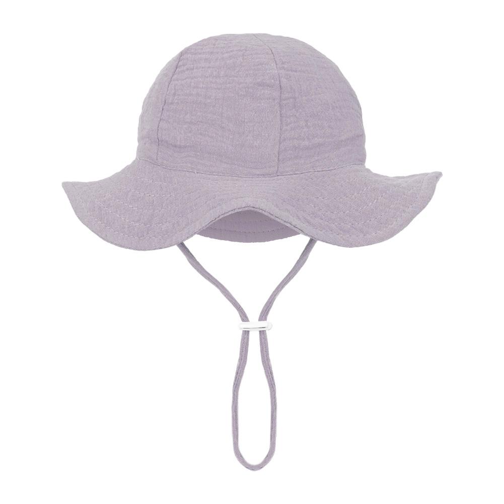 Floral Print Baby Bucket Hats Adjustable Solid Caps for Infant Boys Girls Sunscreen Outdoor Beanies Beach Fishing Headwraps