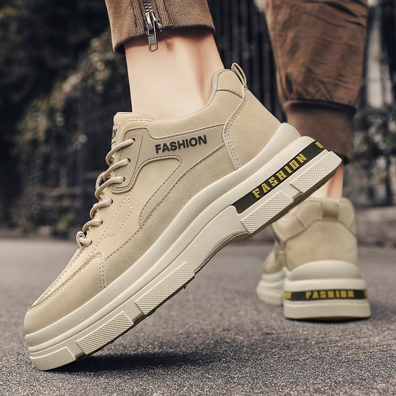 Low-top Outdoor Platform Tooling Shoes, Lace-up Retro Men's Martin Shoes, Four-season Casual Fashion Men's Shoes