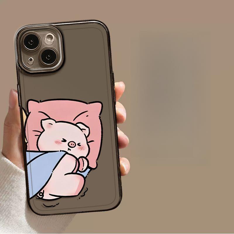 

Свинья Хватает одеяло Чехол для телефона для пары Для iPhone 17 16 15 11 12 14 13 Pro Max Mini XS XSM XR 7 8 Plus SE4 17E Милый Чехол Fundas iPhone XR