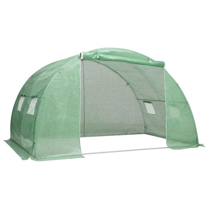 VidaXL Serre Abri Plantes Serre à Fleurs Serre à Plantes Légumes Jardin Résistant Durable Extérieur 8 m² Vert 2x4x2 m 48159
