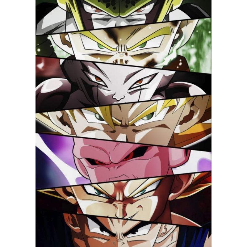 Japanese Anime Eyes Poster Canvas Printing Japanese Classic Anime Wall Art Print Wall Decor Sun WuKong Character Wall Decoration