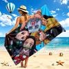 Akaza Demon Slayer Beach Towel Quick Dry Soft MicrofiberSand Resistant Oversized Cabana Bath Sheet for Swimming Pool Travel Gift