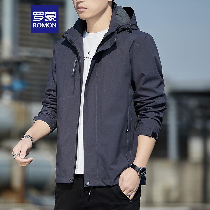 ROMON Men's Hooded Business Casual Jacket MK58