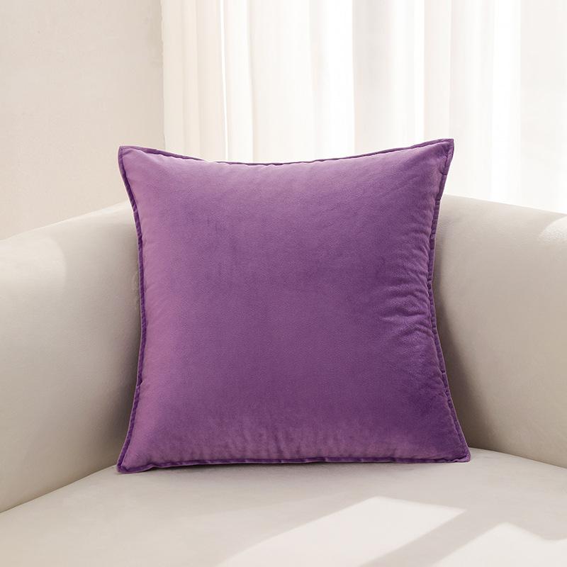 New Solid Color Dutch Velvet Edged Pillowcase Color Combination Sofa Cushion Pillowcase