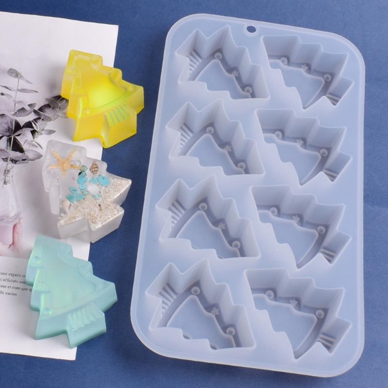 Practical Christmas Tree Molds Handmade Silicone BPA-Free Easy To Release No Residue for Mousse Cake Making DIY Crafts