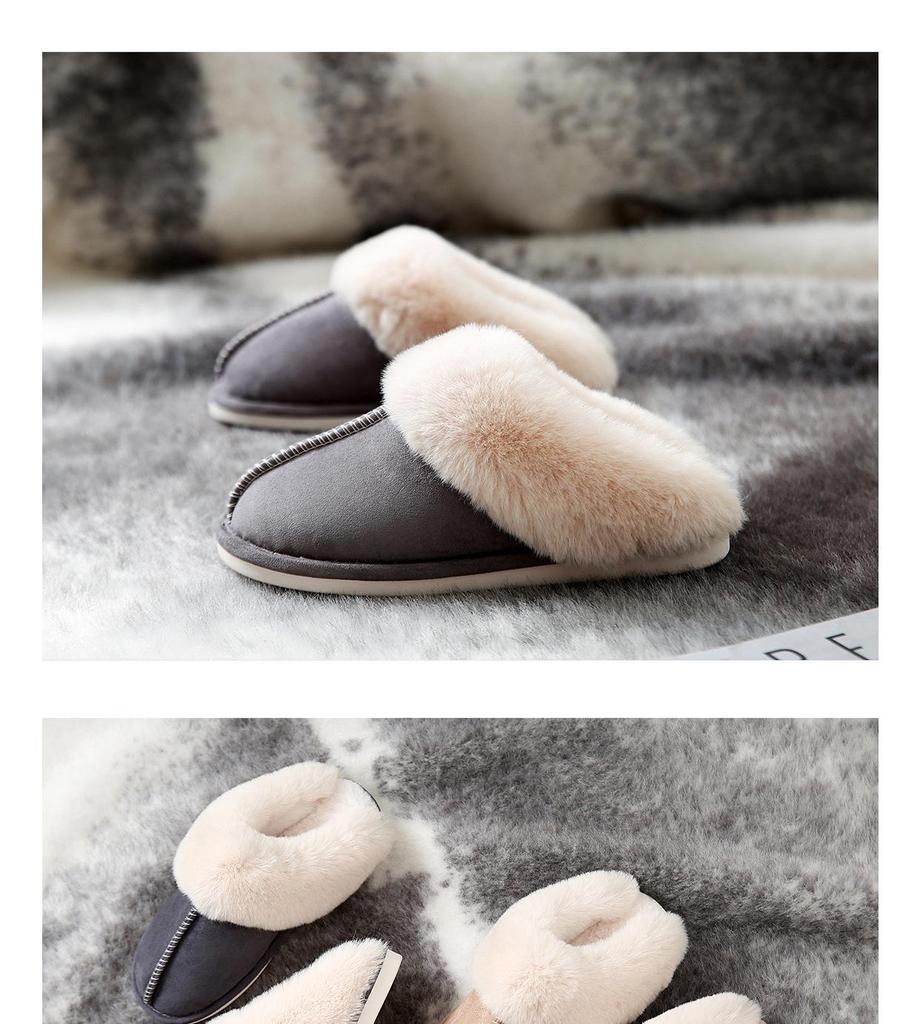 Warm Cotton Slippers for Men & Women - Cozy Indoor Plush Footwear for Fall & Winter