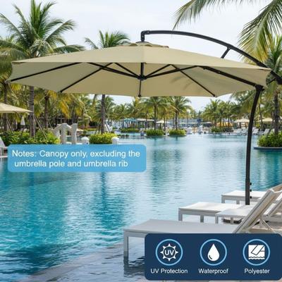 Umbrella Replacement Canopy UV Protection Outdoor Garden Patio Backyard Parasol Market Table Top Umbrella Replacement Fabric Cloth Cover