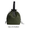 Canvas Portable Insulated Handbag Reusable Drawstring Bundle Bag Multifunctional Camping Food Container Work Picnic Travel Bag