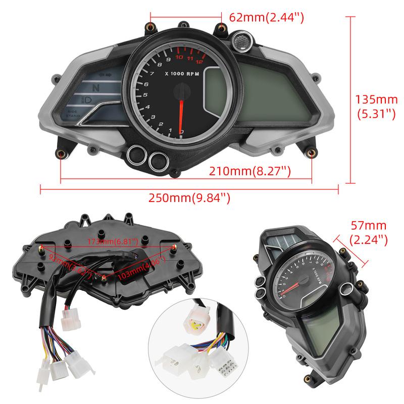 Motorcycle Instrument Speedometer Tachometer Odometer Digital Meter Assy For Bajaj pulsar 135 150 160 180 200NS 2015-2018